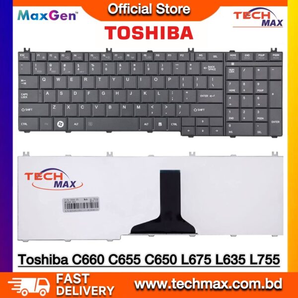 Toshiba Satellite C660 C650 C670 L650 L750 Series Laptop Replacement Keyboard