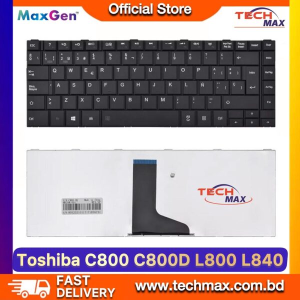 Toshiba Satellite C800 C840 L840 L800 Series Laptop Replacement Keyboard