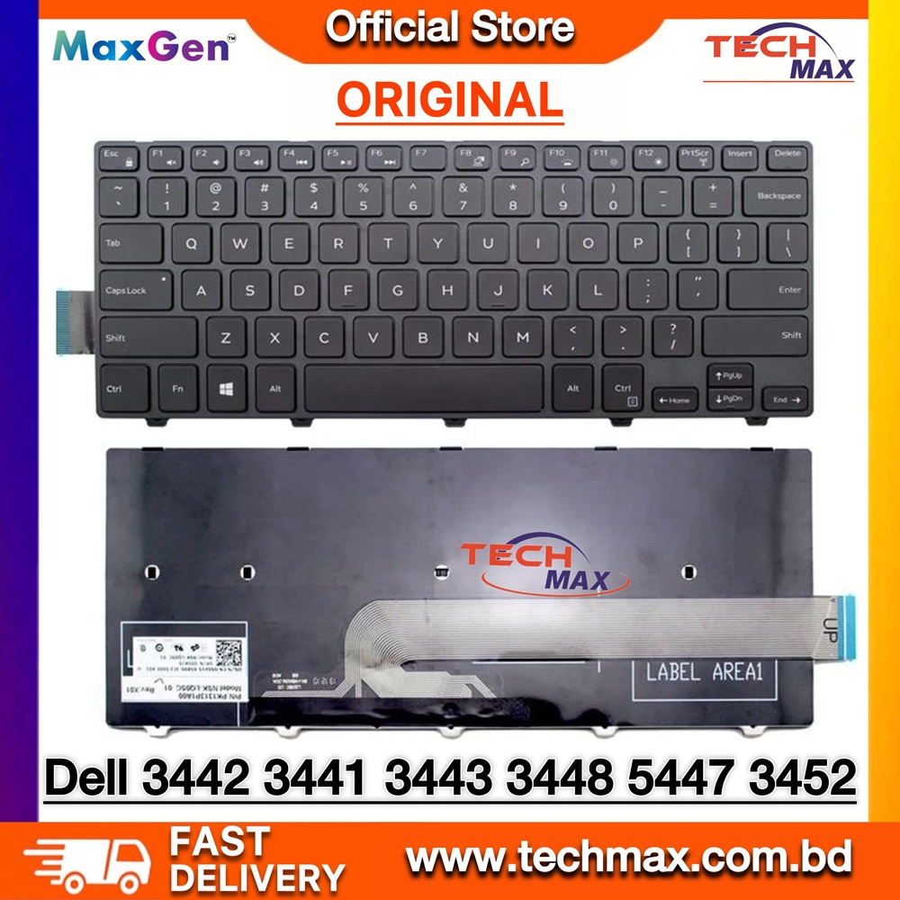 Dell Inspiron 14 3442 3441 3443 3445 3446 3447 3449 3451 3452 3458 3459 5447 N5447 N3442 14-5000 Series P/N PK1313P2A11 V147125AK1 SN8233 Laptop Keyboard (ORIGINAL) 1 Dell Inspiron 3442 original laptop keyboard PK1313P2A11 replacement