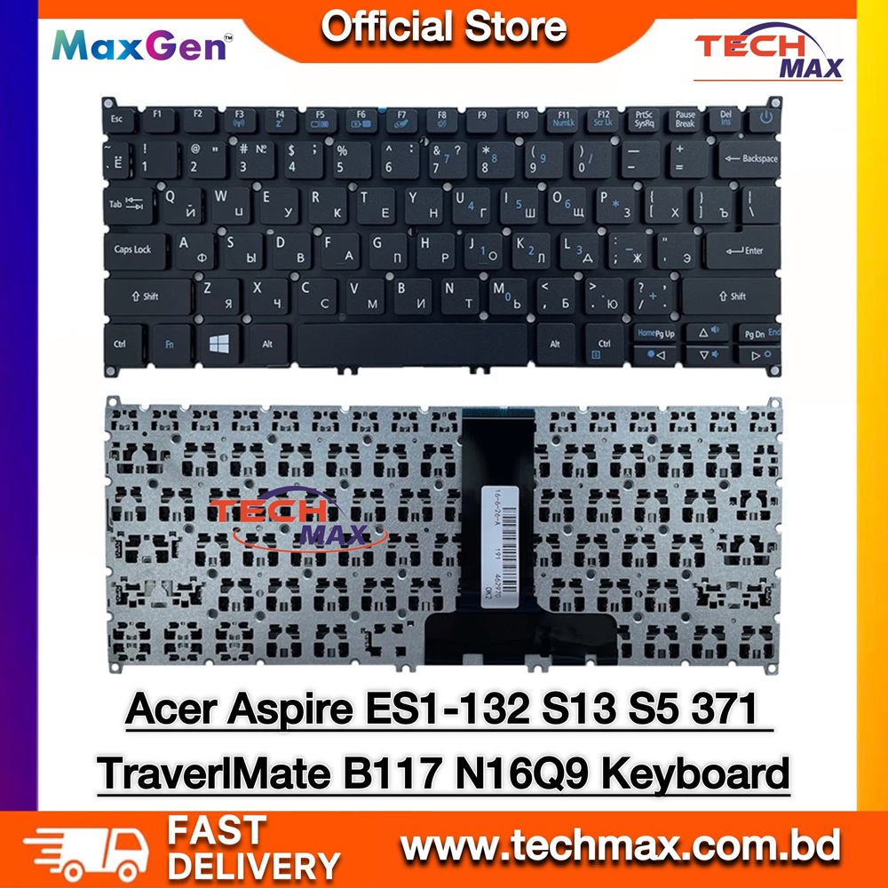 Acer Aspire ES1-132 ES1-132-C37M C9N8 S13 S5 371 N16Q9 Series Laptop Keyboard 1 Acer Aspire ES1-132 S5-371 laptop keyboard replacement black US layout