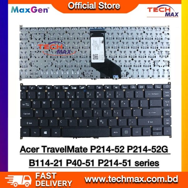 Acer TravelMate P214-52 P214-51 laptop keyboard replacement black