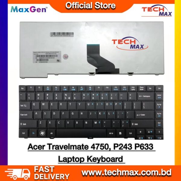 Acer TravelMate P243 P633 P643 4740 4750 laptop keyboard replacement black