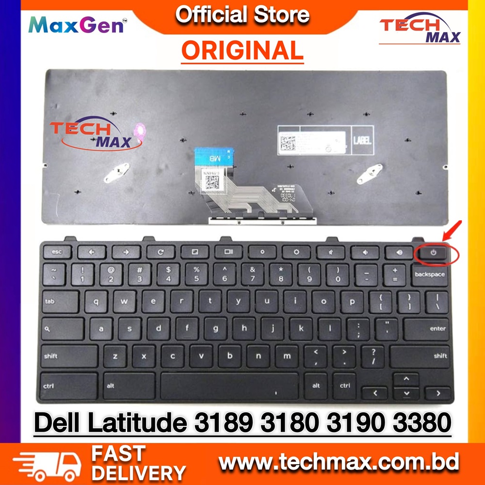Dell Chromebook 3180 3181 3189 3380 Series Laptop Keyboard 1 Dell Chromebook 3180 3181 3189 3380 keyboard with power button replacement