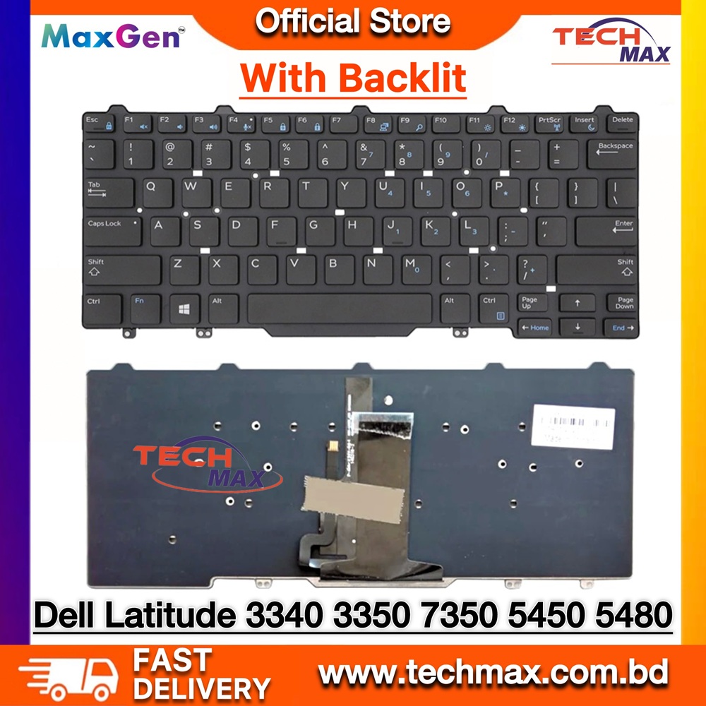 Dell Latitude 3340 3350 E3340 E3350 7350 E5450 E7450 13-7000 2-in-1 Series US Layout Laptop Keyboard With Backlit 1 Dell Latitude 3340 3350 E3340 E3350 E5450 E7450 7350 backlit US laptop keyboard replacement