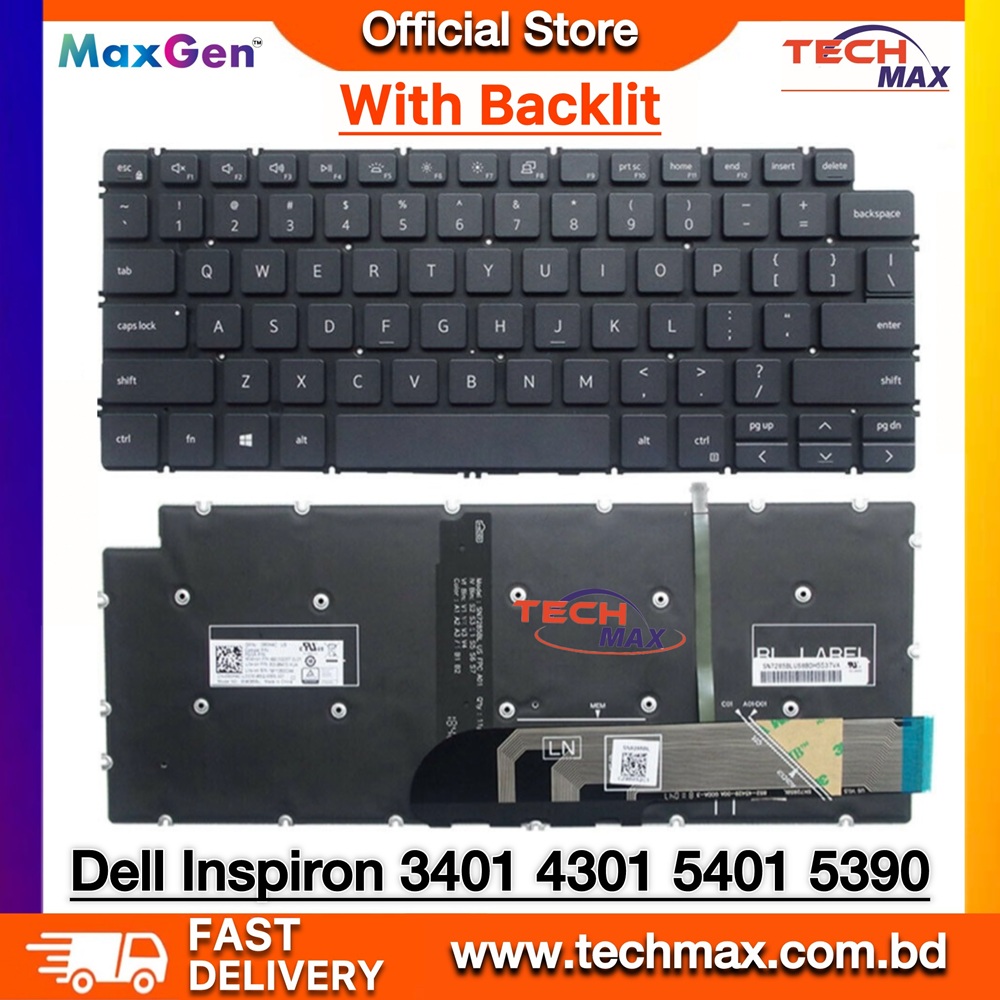 Dell Vostro 3400 3401 3402 3405 5300 5301 5390 5391 5401 5402 5408 5490 P114G P116G P121G P130G P132G 02RVRV 02PYG9 Series Laptop Keyboard With Backlit 1 Dell Vostro 3400 3401 3402 5300 5390 5401 5490 backlit laptop keyboard replacement