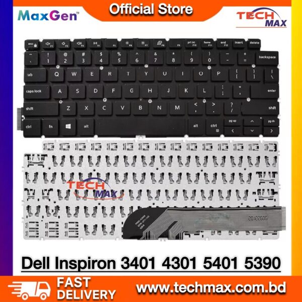 Dell Vostro 3400 3401 3402 3405 5300 5301 5390 5401 5490 US layout laptop keyboard replacement