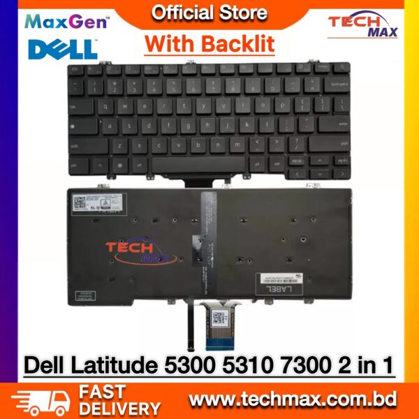 Dell Latitude 5300 5310 2in1 7300 P96G P97G backlit laptop keyboard replacement