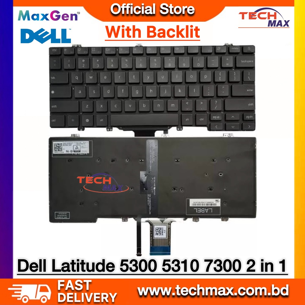 Dell Latitude 5300, 5310 2in1, 7300, E7300 E5300 P96G P97G P99G Series Laptop Keyboard With Backlit 1 Dell Latitude 5300 5310 2in1 7300 P96G P97G backlit laptop keyboard replacement