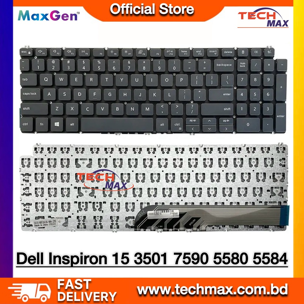 Dell Inspiron 15 3501 3502 3505 5501 5502 5508 5584 5590 5593 5594 5598 7500 7501 7590 7591 7790 7791 Series Laptop Keyboard 1 Dell Inspiron 3501 5501 5590 7500 7590 laptop keyboard replacement
