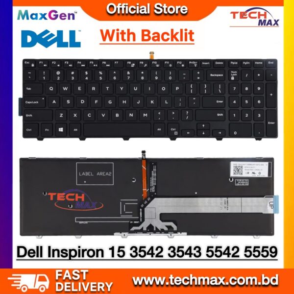 Dell Inspiron 3542 backlit laptop keyboard JYP58 replacement