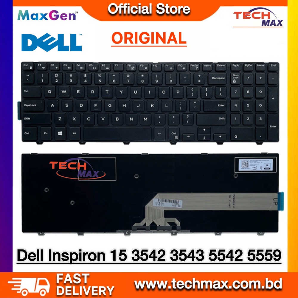 Dell Inspiron 3542 3541 3543 3551 3558 5542 5545 5547 5558 5559 15-3000 15-5000 Series PN: JYP58 Laptop Keyboard (ORIGINAL) 1 Dell Inspiron 3542 original laptop keyboard JYP58 replacement