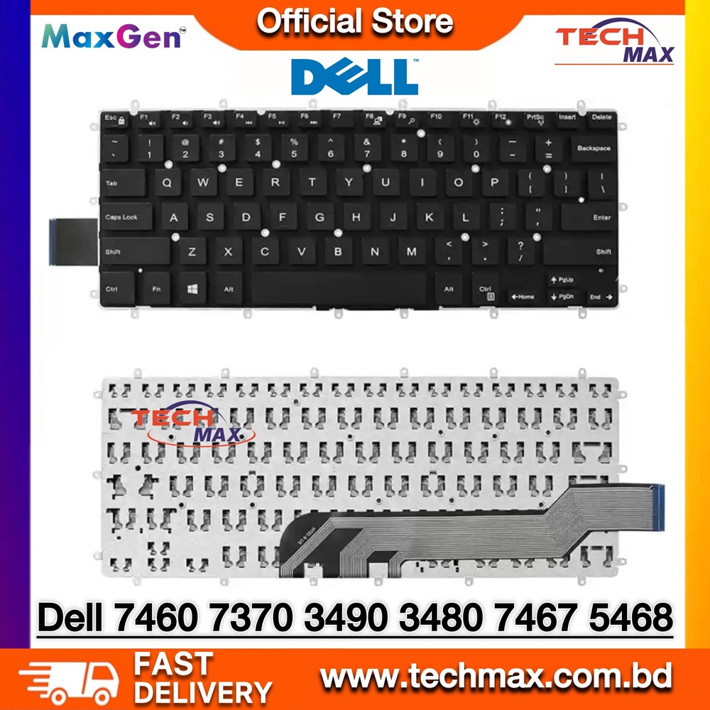 Dell Inspiron 14 7460 7466 7467 7472 7560 7569 7579 7570 7572 7573 7375 5568 5368 5370 7373 5378 P83G P83G001 Latitude 13 3379 3490 2-In-1 0H4XRJ Series Laptop Keyboard 1 Dell Inspiron 7460 7472 7560 7570 7573 laptop keyboard replacement Bangladesh