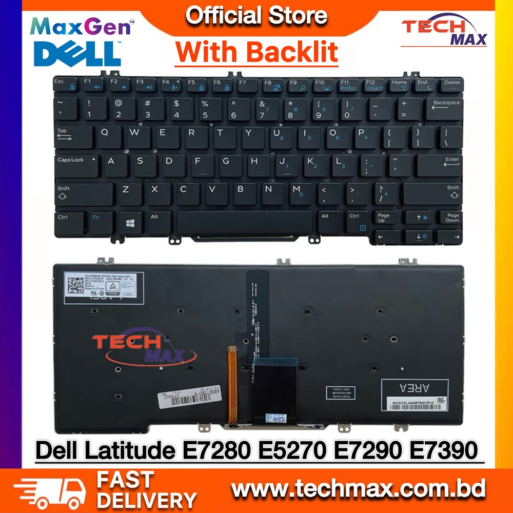Dell Latitude E7280 E5280 E7390 E5288 E5289 Dell Latitude 5290 7280 7290 7390 5280 5289 2-in-1, 7380 7389 7390 2-in-1 Series Laptop Keyboard With Backlit 1 Dell Latitude E7280 E5280 7390 backlit keyboard replacement Bangladesh
