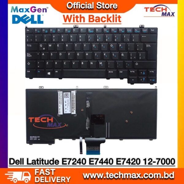Dell Latitude E7240 E7420 E7440 backlit laptop keyboard replacement