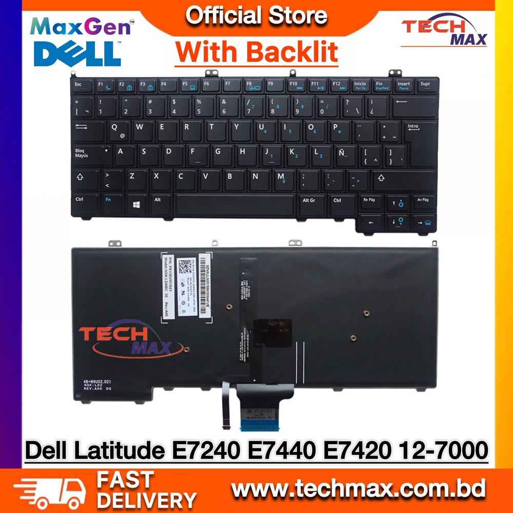 Dell Latitude E7240 E7420 E7440 12-7000 Series Laptop Keyboard (With Backlit) 1 Dell Latitude E7240 E7420 E7440 backlit laptop keyboard replacement