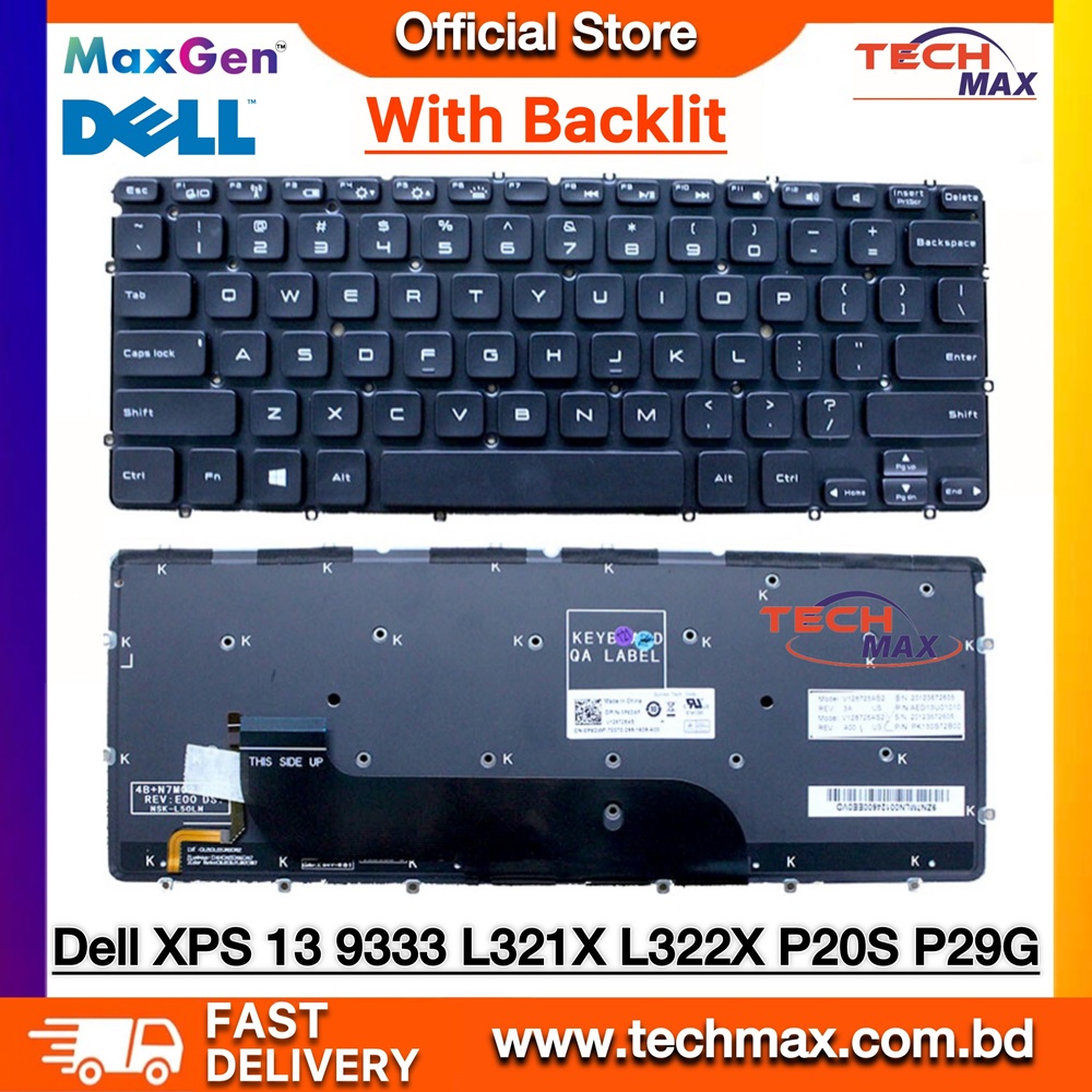 Dell XPS 13 9333 L321X L322X, XPS 12 9Q23 9Q33 Series Laptop Keyboard (With Backlit) 1 Dell XPS 13 9333 L321X L322X XPS 12 9Q23 9Q33 backlit keyboard replacement