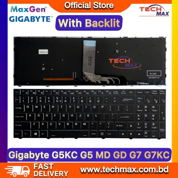 Gigabyte Gaming G5KC G7 backlit laptop keyboard replacement