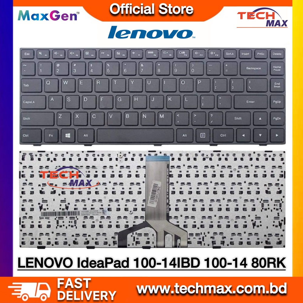 Lenovo IdeaPad 100-14IBD 141BD 80RK Series Laptop Keyboard 1 Lenovo IdeaPad 100-14IBD 80RK laptop keyboard replacement