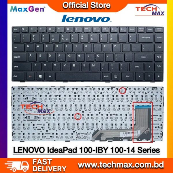 Lenovo IdeaPad 100-14IBY US layout replacement laptop keyboard black
