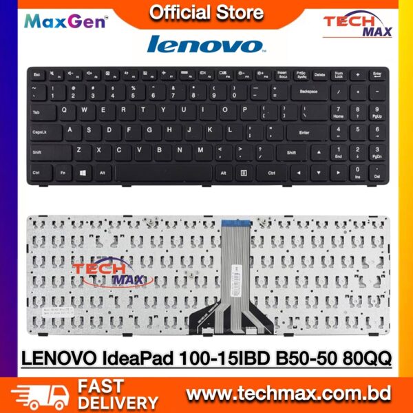 Lenovo IdeaPad 100-15IBD B50-50 US Layout Laptop Keyboard Replacement Black