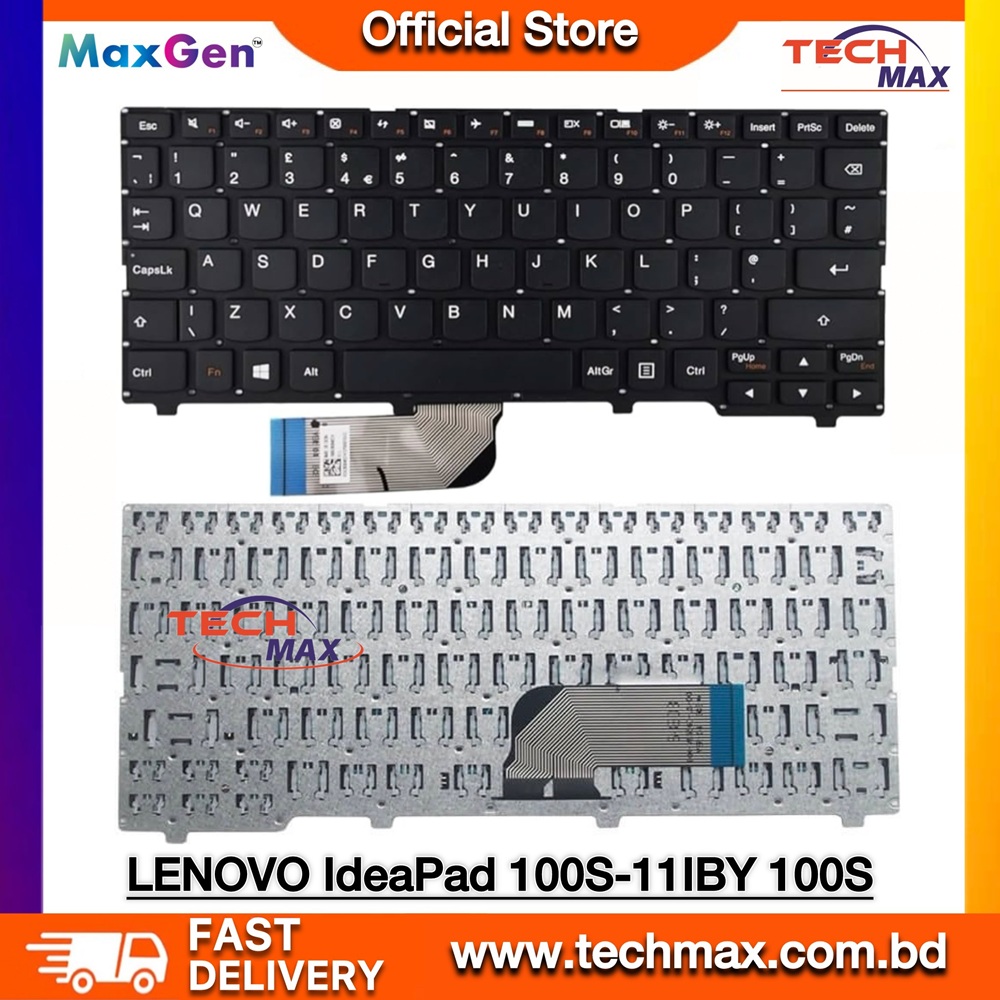 Lenovo Ideapad 100S-11IBY, 110S-11IBR Series Laptop Keyboard 1 Lenovo IdeaPad 100S-11IBY 110S-11IBR US Layout Laptop Keyboard Replacement Black