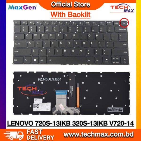 Lenovo IdeaPad 320S-13IKB 720S-13ARR 720S-14IKB V720-14 backlit laptop keyboard replacement