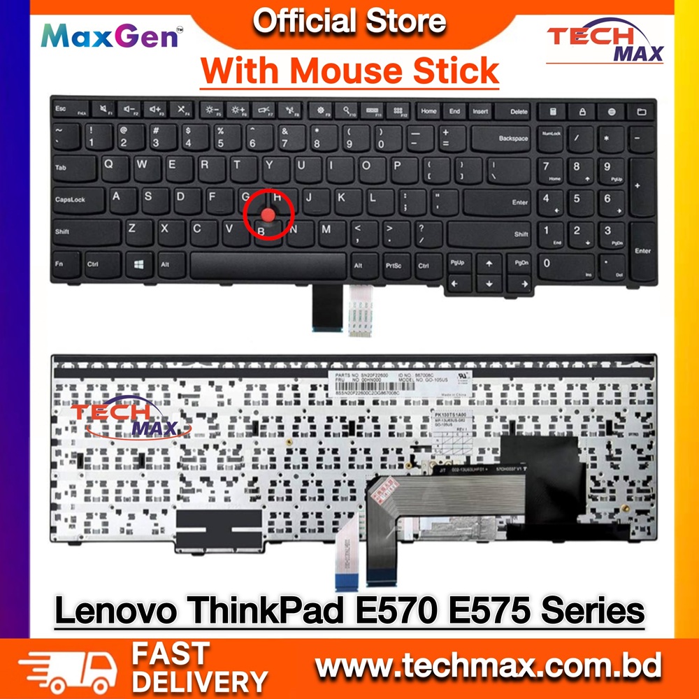 Lenovo ThinkPad E570 E570C E575 Series Laptop Keyboard With Pointer 1 Lenovo ThinkPad E570 E570C E575 keyboard with pointer replacement Bangladesh