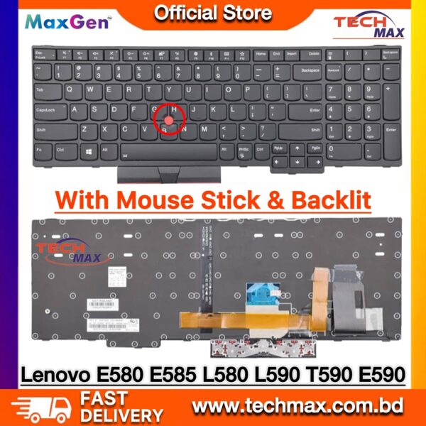 Lenovo ThinkPad E580 E590 L580 T590 P52 P53 keyboard with pointer and backlit replacement Bangladesh