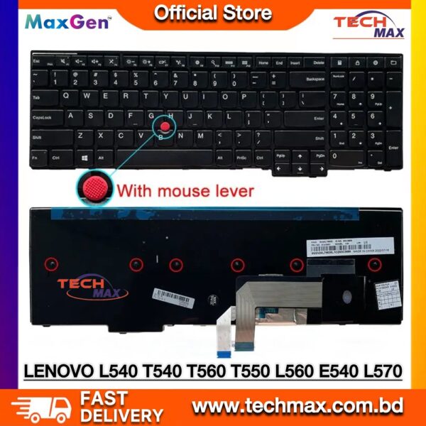 Lenovo ThinkPad L540 L560 T540P T550 keyboard with pointer replacement Bangladesh
