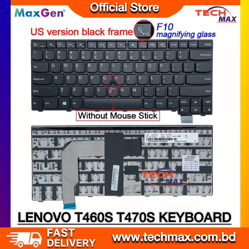 Lenovo ThinkPad T460S T470S Laptop Keyboard (Without Pointer) 1 Lenovo ThinkPad T460s T470s laptop keyboard without pointer Bangladesh