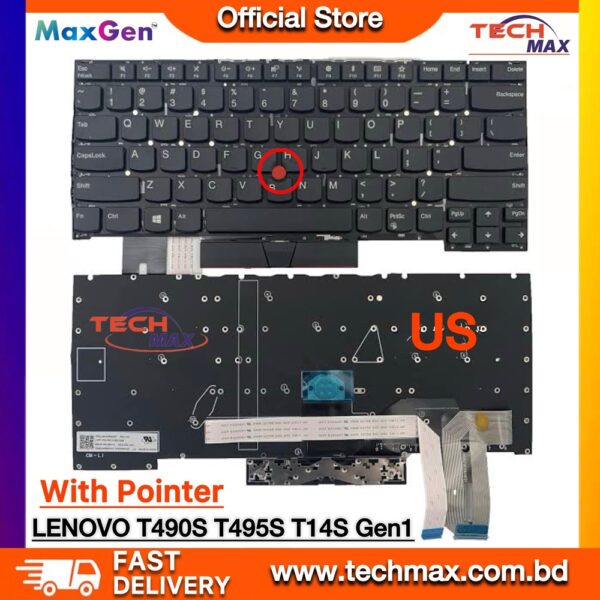 Lenovo ThinkPad T490s T495s X1 Extreme P1 keyboard with pointer Bangladesh