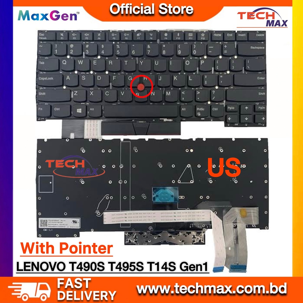 Lenovo ThinkPad T490s T495s X1 Extreme P1 keyboard with pointer Bangladesh