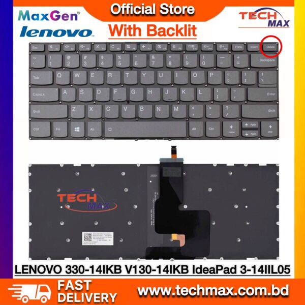 Lenovo IdeaPad V330-14ARR V330-14ISK V330-14IKB V130-14IKB 330-14AST 330S-14IKB backlit keyboard Bangladesh