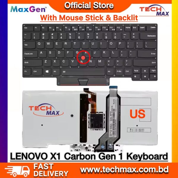 Lenovo ThinkPad X1 Carbon 1st Gen 2013 backlit keyboard with pointer replacement