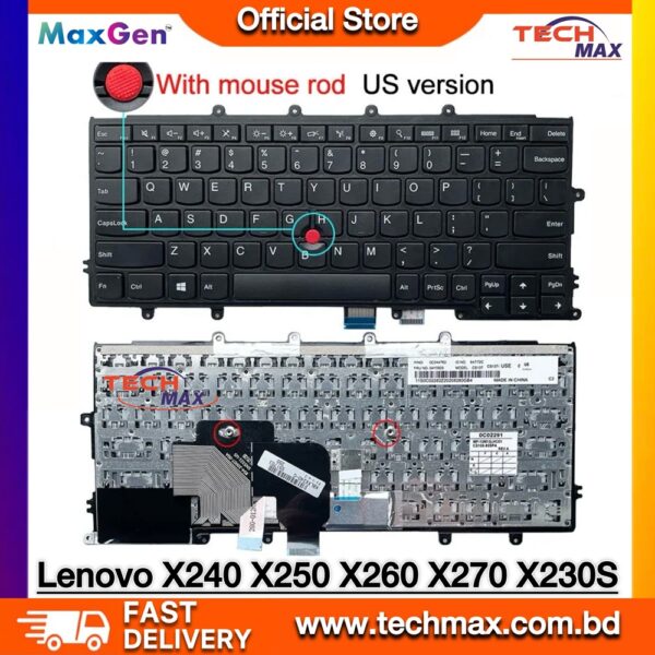 Lenovo ThinkPad X240 X250 X260 X240s keyboard with pointer replacement