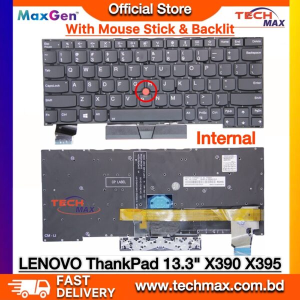 Lenovo ThinkPad X390 Yoga X395 backlit keyboard with pointer Bangladesh