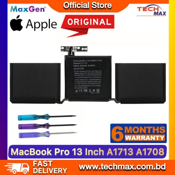Apple MacBook Pro A1708 A2159 A2289 A2338 A1713 A2171 Battery 13 inch replacement