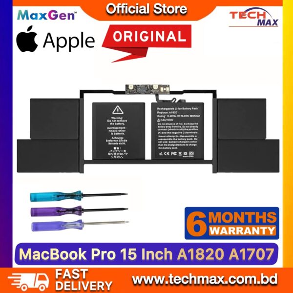 Apple MacBook Pro A1707 A1820 Battery 15 inch Touch Bar replacement