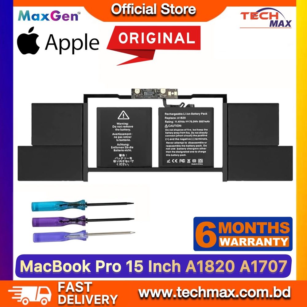 Apple MacBook Pro A1707 A1820 Battery 15 inch Touch Bar replacement