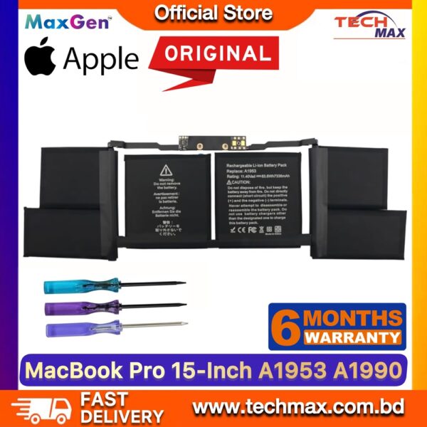 Apple MacBook Pro A1990 A1953 battery 15 inch 2018 2019 replacement