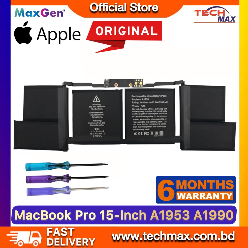 Apple MacBook Pro A1990 A1953 battery 15 inch 2018 2019 replacement