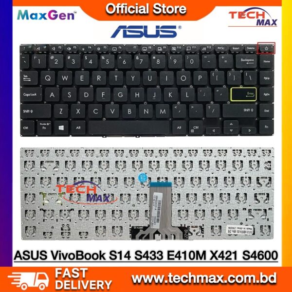 ASUS E410 VivoBook S14 S433 X421 M433 laptop keyboard replacement