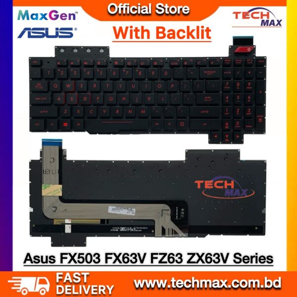 ASUS ROG FX503 FX63 ZX63 backlit laptop keyboard replacement