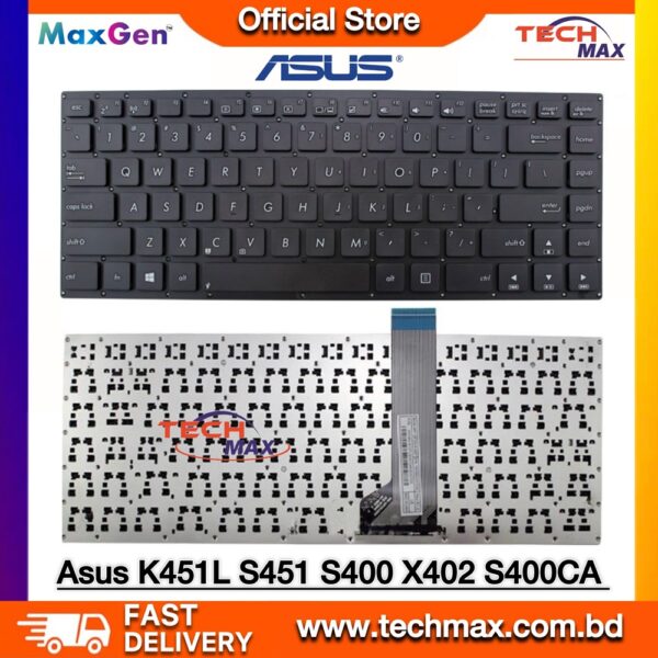 ASUS K451 S400 X402 series laptop keyboard replacement black