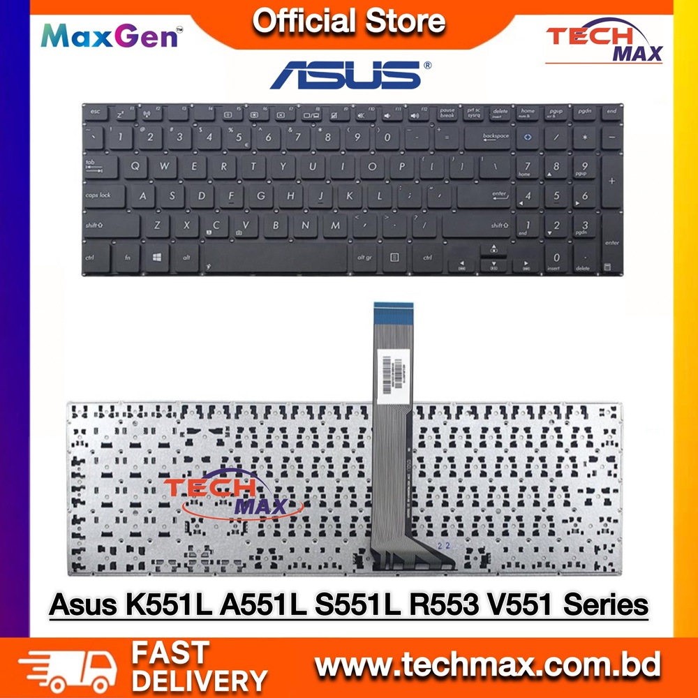 ASUS K551 K551L K551LA K551LB K551LN A551L A551LN S551 S551LA S551LB V551 V551LN S551L R553 V553 Series Premium Laptop Keyboard 1 ASUS K551 S551 V551 Series laptop keyboard replacement black full layout