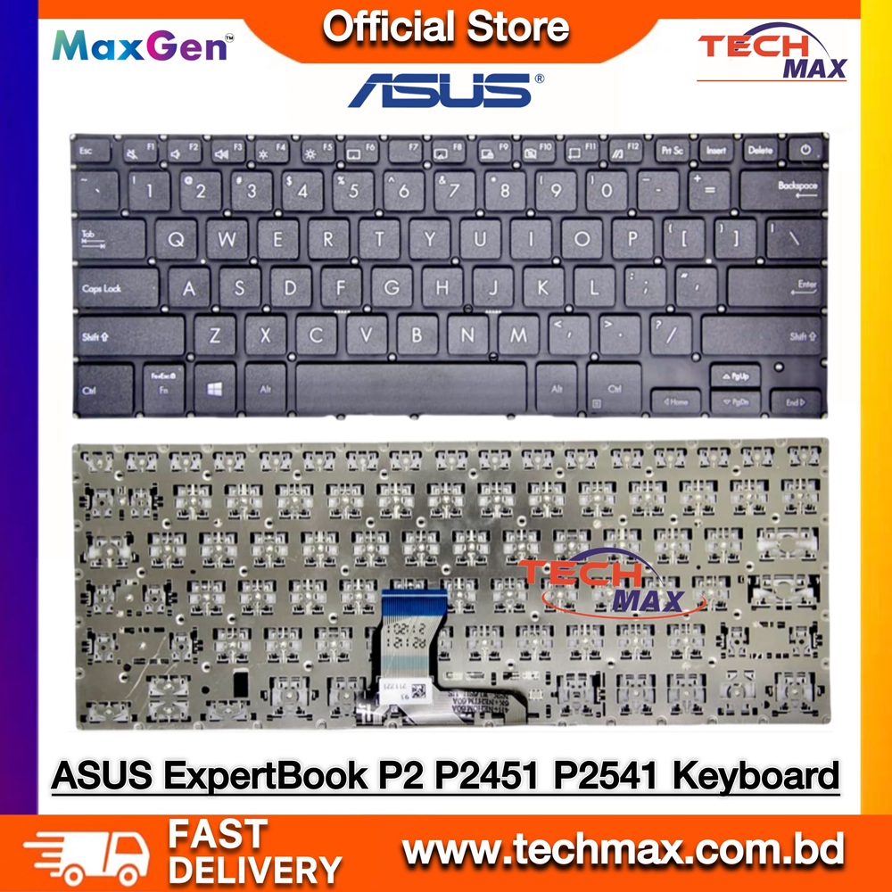 ASUS ExpertBook P2451 P2541 P2451F P2451FA P2451FB P2541 P2541F Series Premium Laptop Keyboard 1 ASUS ExpertBook P2451 P2541 P2451F P2451FA laptop keyboard replacement black layout