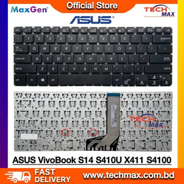 ASUS VivoBook S14 S410 X411 S4100 laptop keyboard replacement black layout