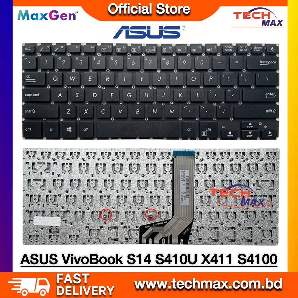 ASUS VivoBook S14 S410 X411 S4100 S410U S410UA S410UN S410UQ X411UA X411UF X411UN X411UQ X411UV S4100UR S4100UAP S4100URP S4100UA S4100UQ S4100VN Series Premium Laptop Keyboard 1 ASUS VivoBook S14 S410 X411 S4100 laptop keyboard replacement black layout