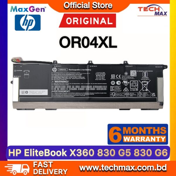 Original HP OR04XL Battery for EliteBook x360 830 G5 G6 Laptop Battery