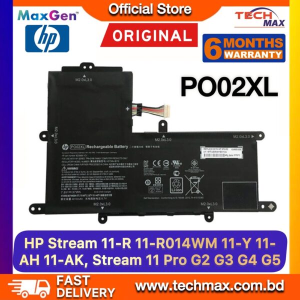 Original HP PO02XL Battery for Stream 11-R 11-Y Laptop Battery